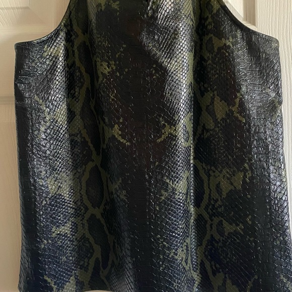 Ramy Brook Pam Embossed Faux-Leather Top - Picture 9 of 12